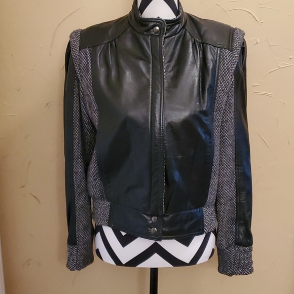 Classic Directions Leathers Jackets & Blazers - Vintage 80's Black Bomber Jacket